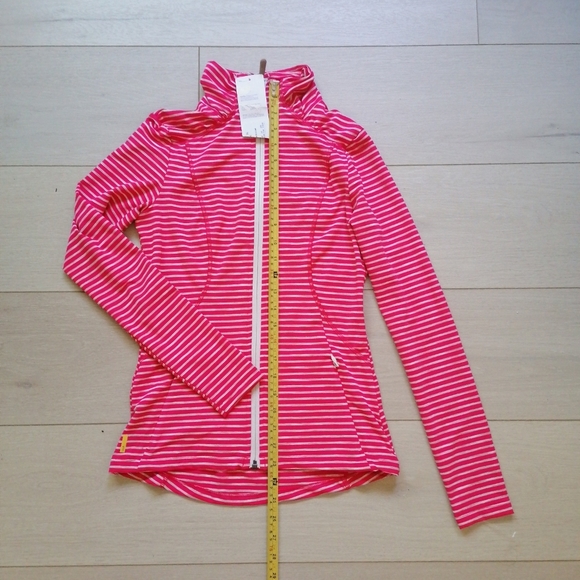 NWT Lole Women Pink Full Zip Essential Stripe Jacket. Size XS - Picture 15 of 16